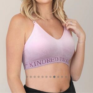 Sublime® Hands-Free Pumping & Nursing Sports Bra | Ombre Purple - Small